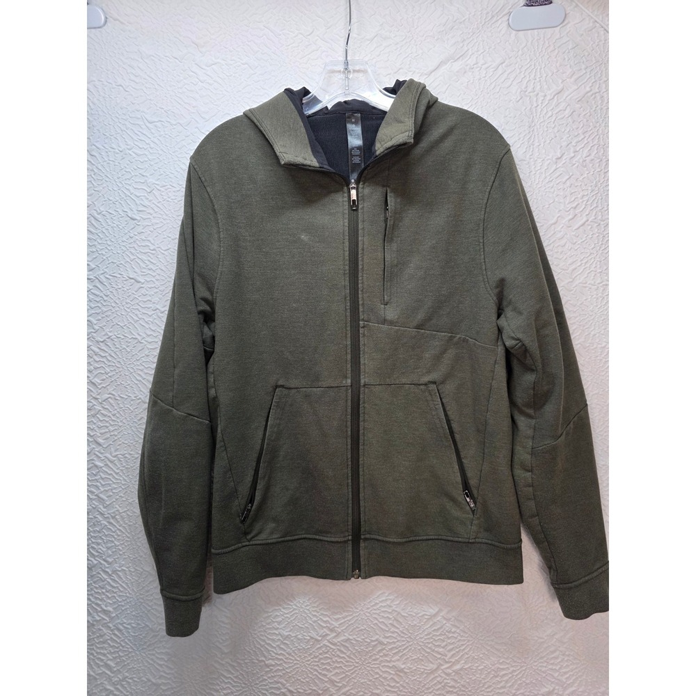 Lululemon Mens City Sweat Full Zip Hoodie Olive Green Heather Size M‎ LM3BLMS